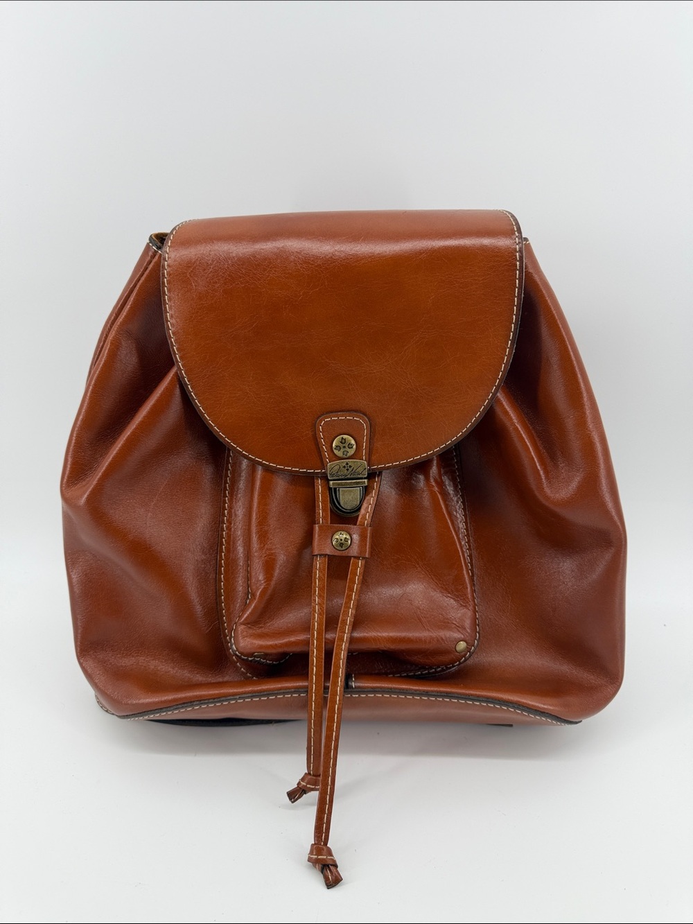 Patricia Nash Leather Backpack in Brown A6